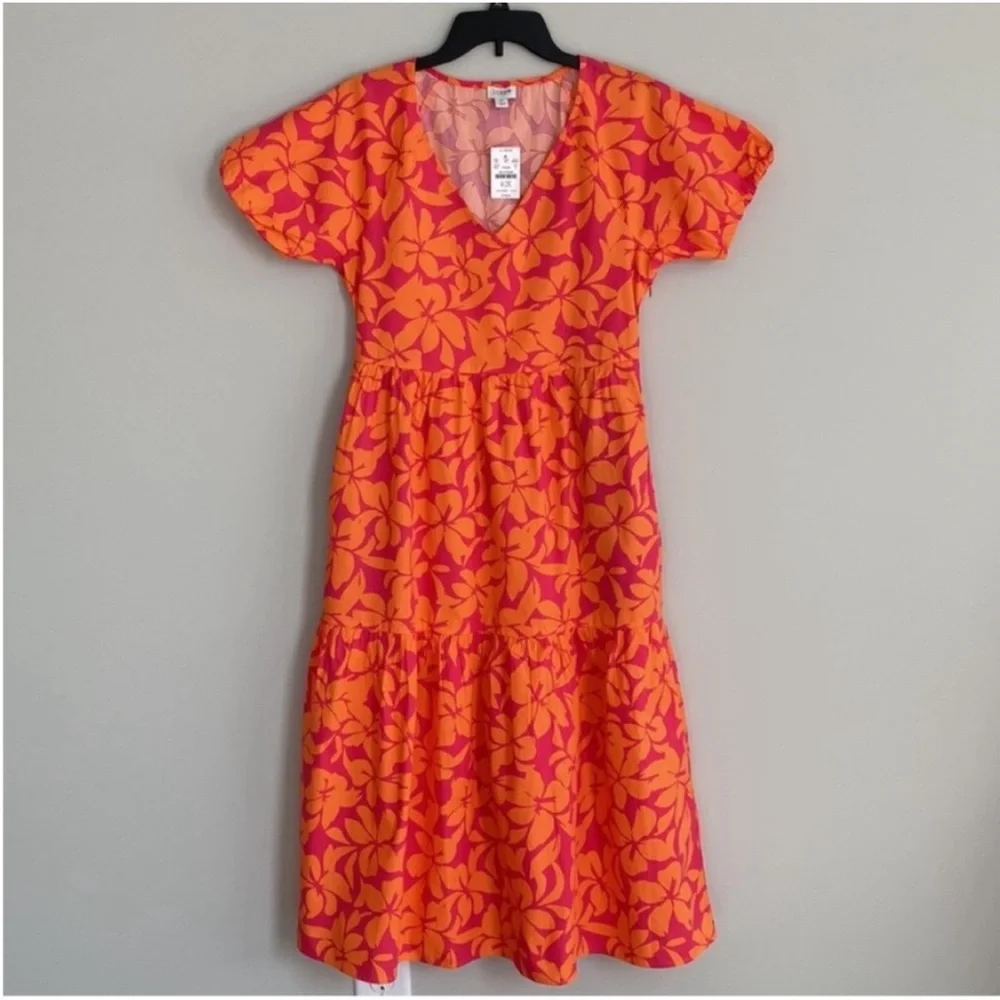 J. Crew Tiered Midi Dress